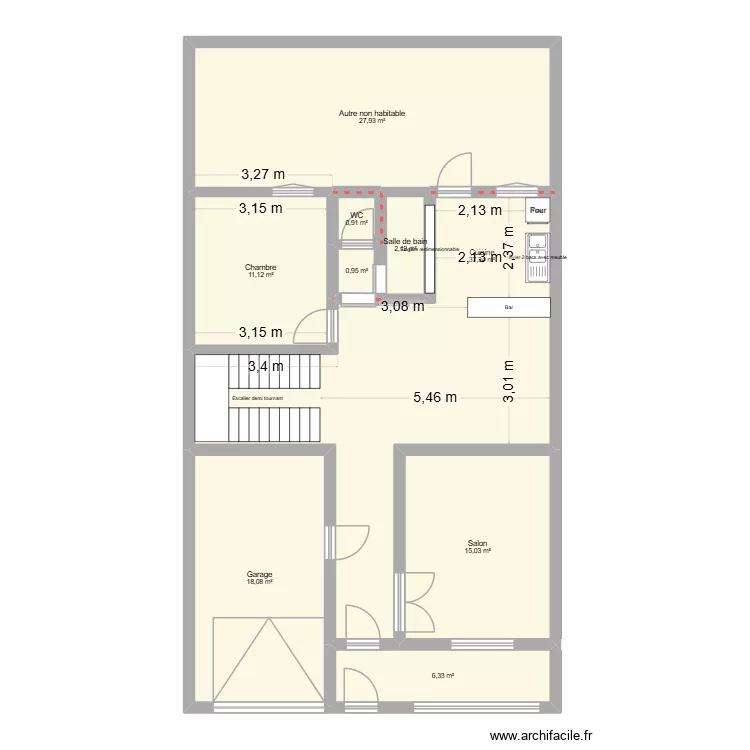 plan 3. Plan de 9  et 120 m²