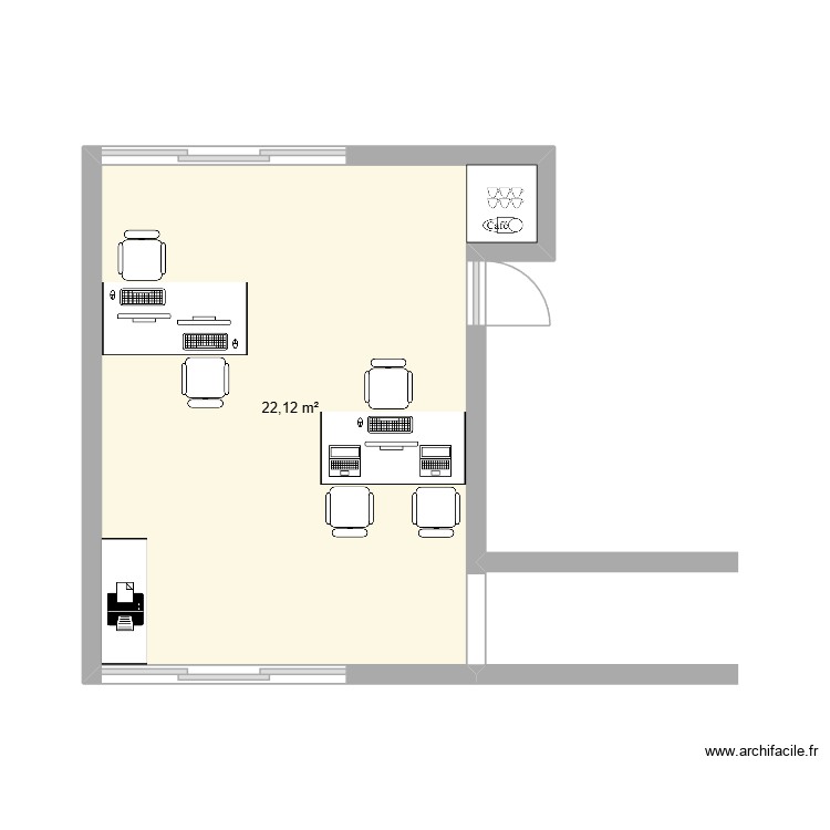 bureau pasbo. Plan de 0 pièce et 0 m2