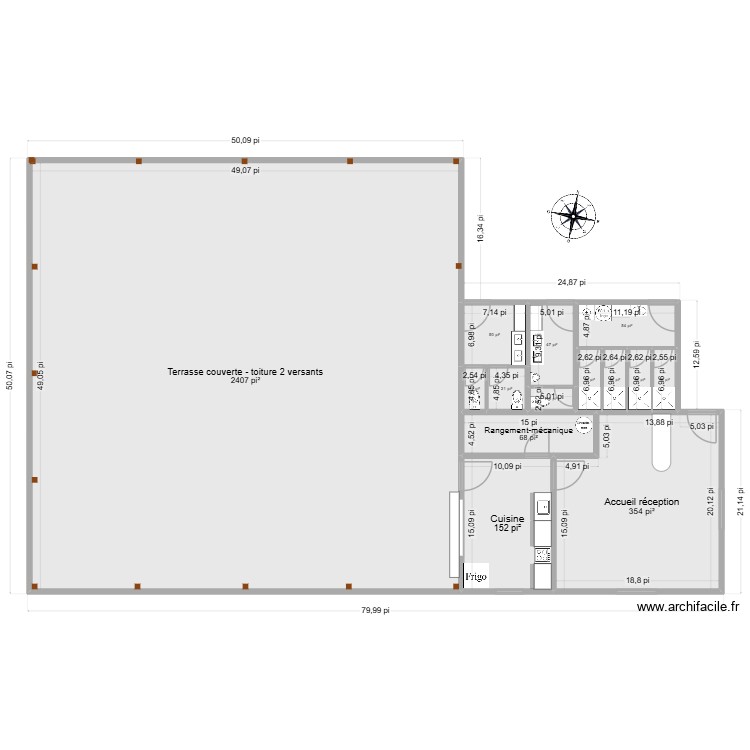 BATIMENT CAMPING LAC GRANDE FOURCHE. Plan de 0 pièce et 0 m2