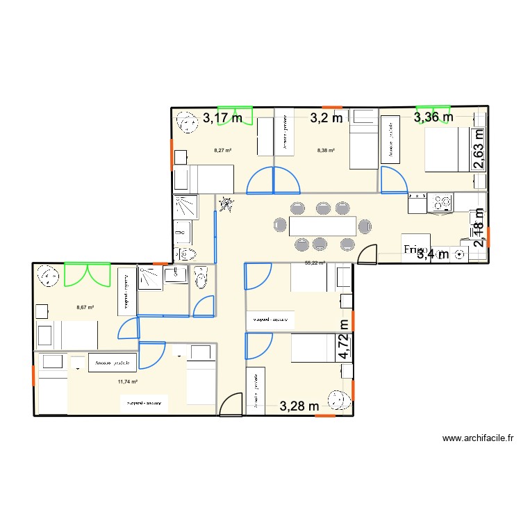 APART. Plan de 0 pièce et 0 m2