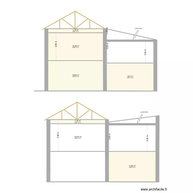 plan existant maudet pasquiet. Plan de 