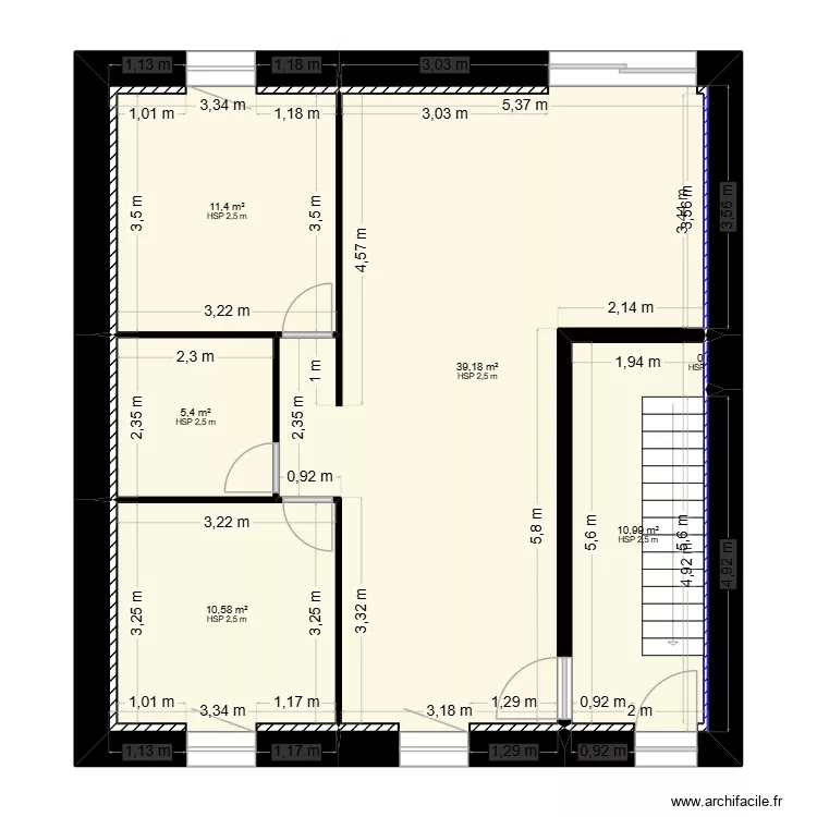 Grange RDC ok. Plan de 6  et 78 m²