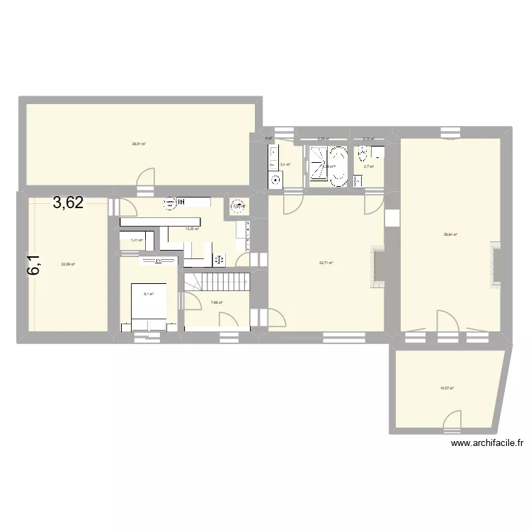 la celle. Plan de 16 pièces et 192 m² la celle. Plan de 16 pièces et 192 m²