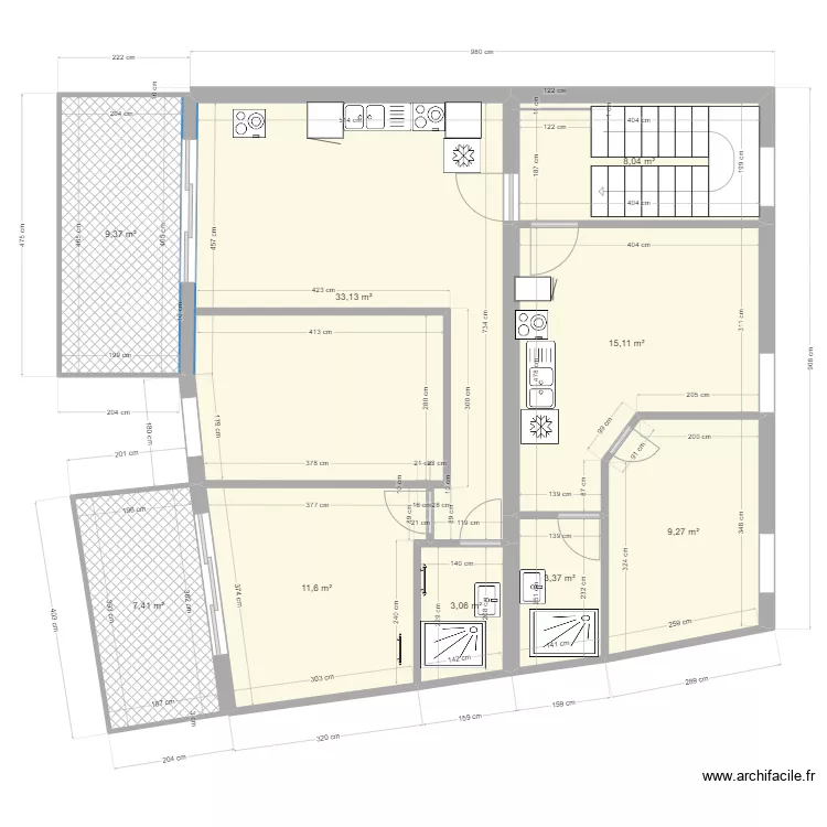77 maison . Plan de 