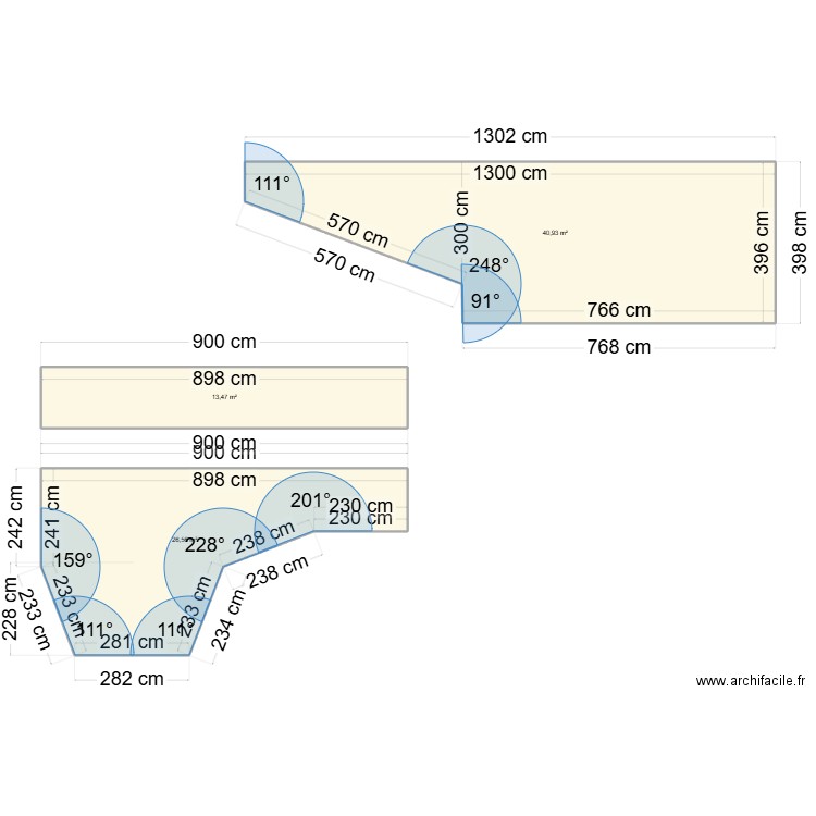 Terrasse Degorre. Plan de 3 pièces et 81 m2