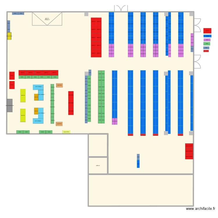 Nouvel entrepôt v3. Plan de 2 pièces et 686 m2