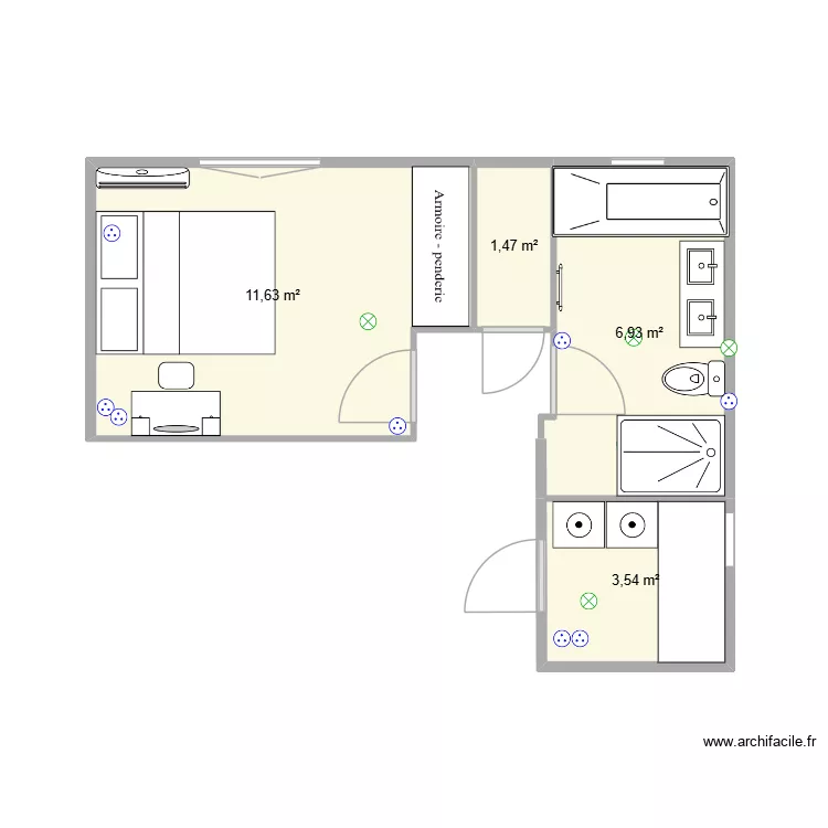 Projet 1. Plan de 4  et 24 m²