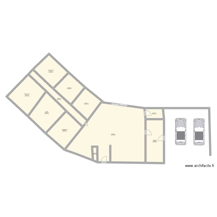 Maison 1. Plan de 11 pièces et 184 m2