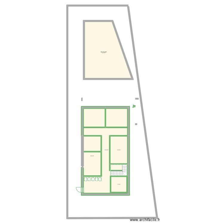 Projet kiné2. Plan de 5 pièces et 179 m2