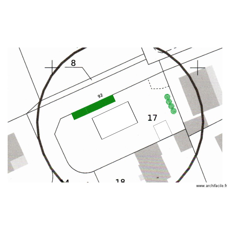 plan de masse. Plan de 0 pièce et 0 m2