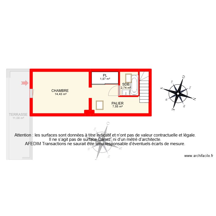 BI26295 -. Plan de 13 pièces et 67 m2
