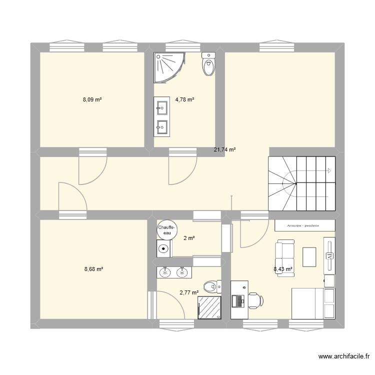1er étage. Plan de 0 pièce et 0 m2 1er étage. Plan de 0 pièce et 0 m2