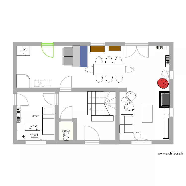 Le Croisic rdv table restant. Plan de 2  et 10 m²