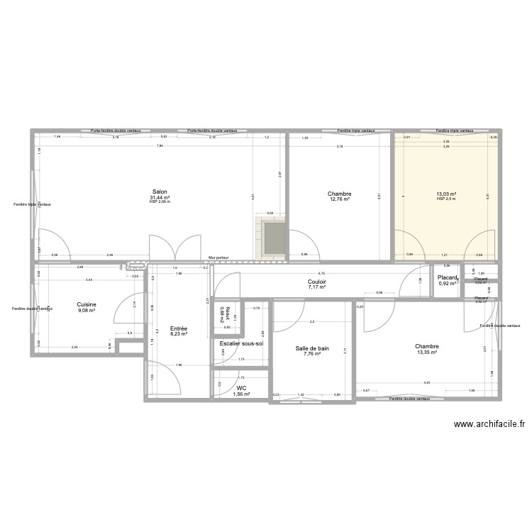 Maison DERMAKU - Projet V2. Plan de 15 pièces et 110 m2