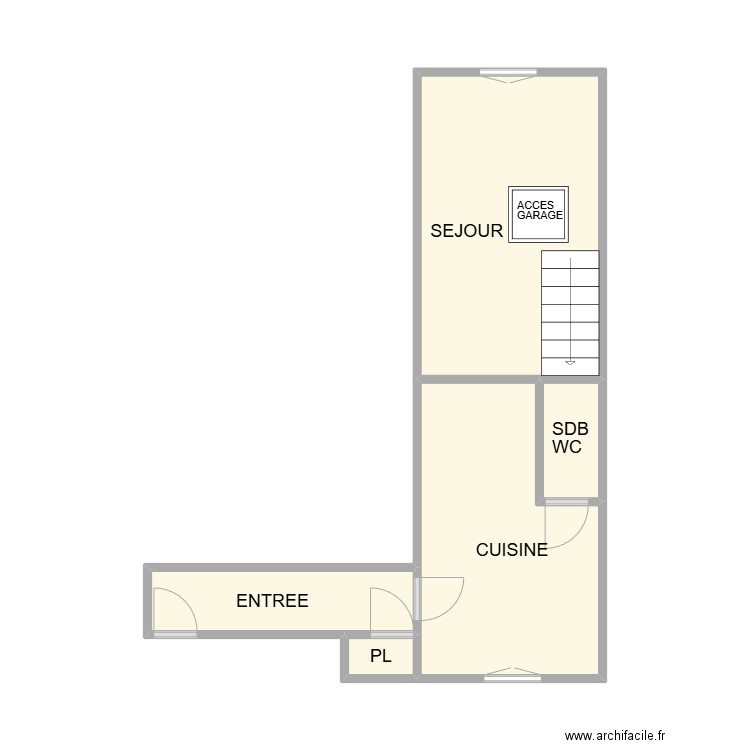 ETAGE 01 CONGENIES APPART 04 AM. Plan de 5 pièces et 24 m2