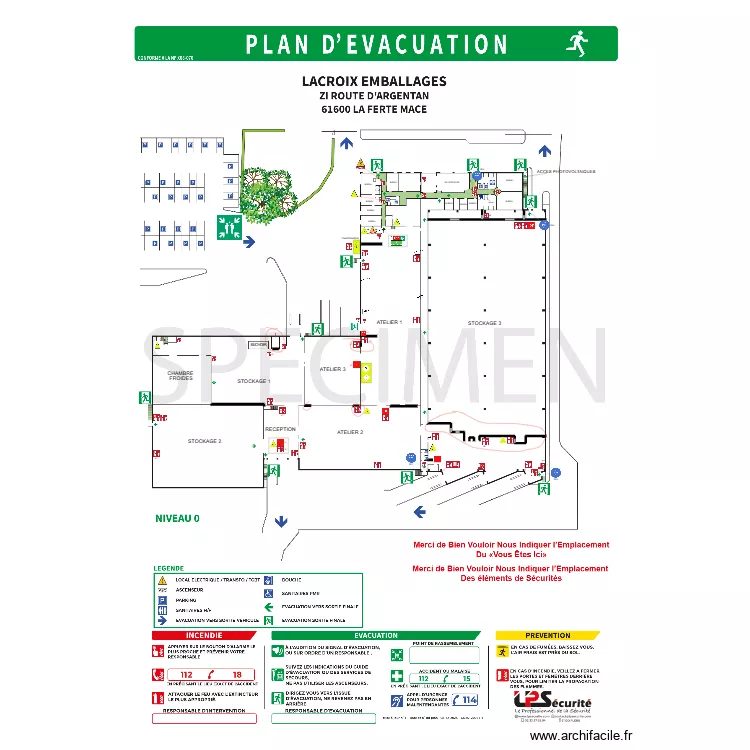 PE LACROIX EMBALLAGE. Plan de 