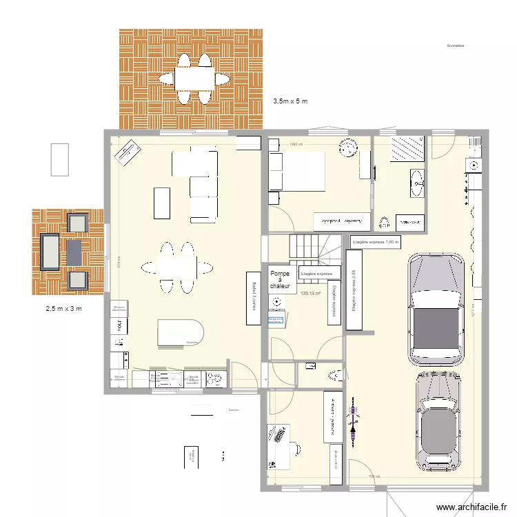 MA MAISON Globale penderie bureau. Plan de 