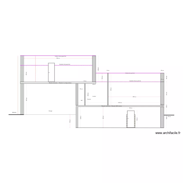 Projet RDF_Coupe Extension_4_sans escalier cave. Plan de Projet RDF_Coupe Extension_4_sans escalier cave. Plan de