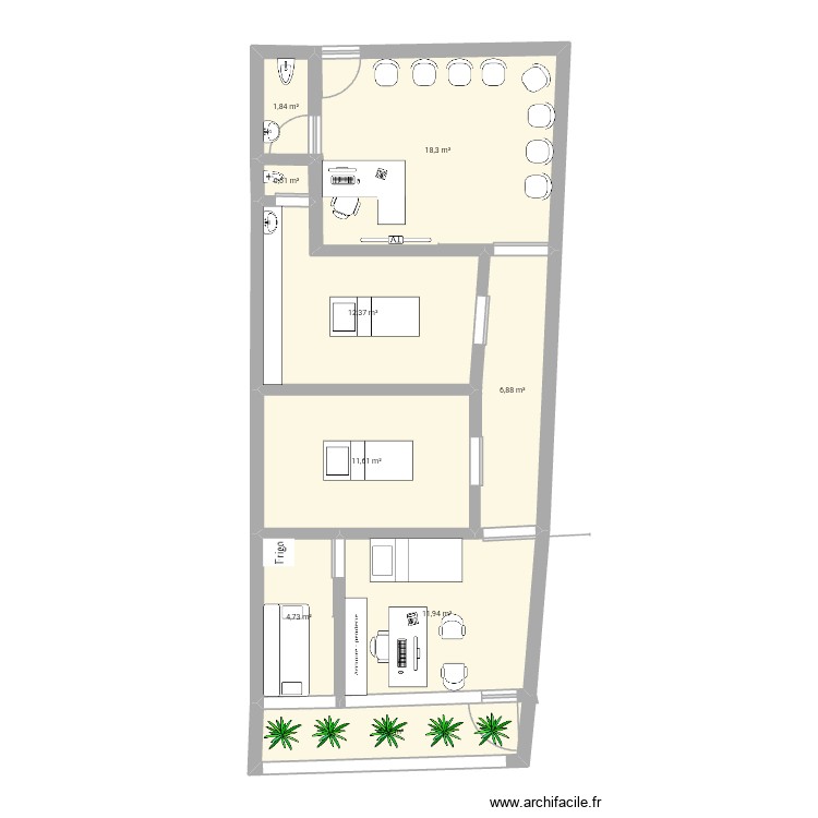 Plan 1 cabinet salma. Plan de 0 pièce et 0 m2