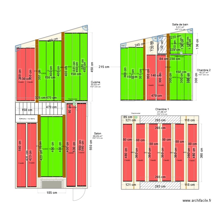 AUROY. Plan de 7 pièces et 91 m2