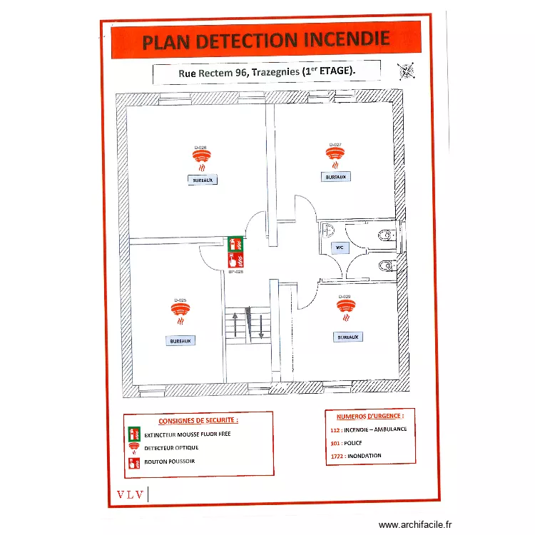CPASCourcelles1er96. Plan de 