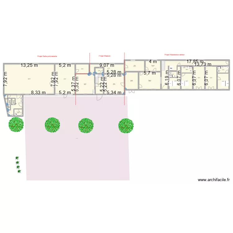 Les 3 saules r&eacute;novation V7. Plan de 