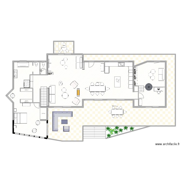 SANARY REZ DE JARDIN. Plan de 9 pièces et 272 m2