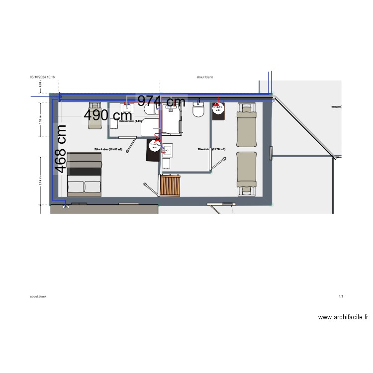 GR - HYDRO - M1 CH 1 ET 2. Plan de 0 pièce et 0 m2
