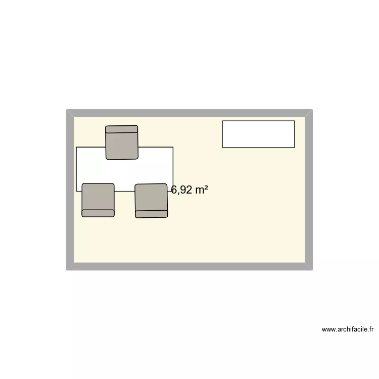 bureau. Plan de 1 Pièce et 7 m² bureau. Plan de 1 Pièce et 7 m²