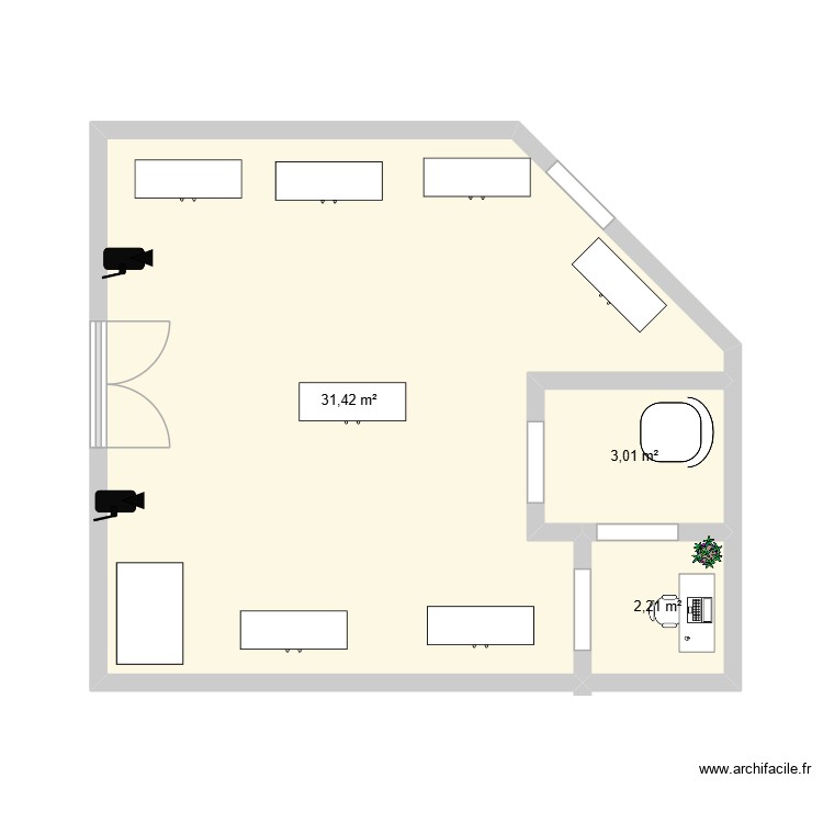 Magasin. Plan de 0 pièce et 0 m2