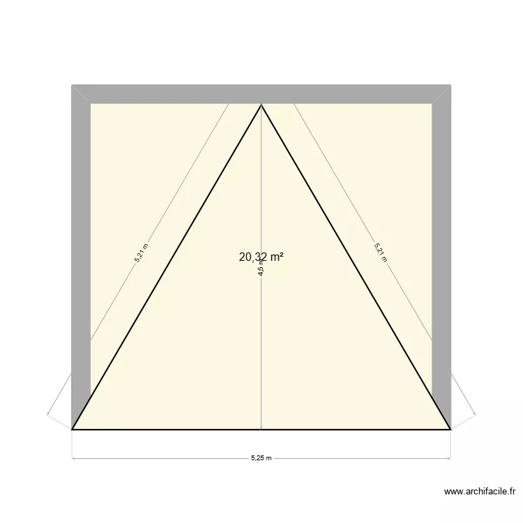 Coupe Grande Grange. Plan de 1 et 20 m² Coupe Grande Grange. Plan de 1 et 20 m²