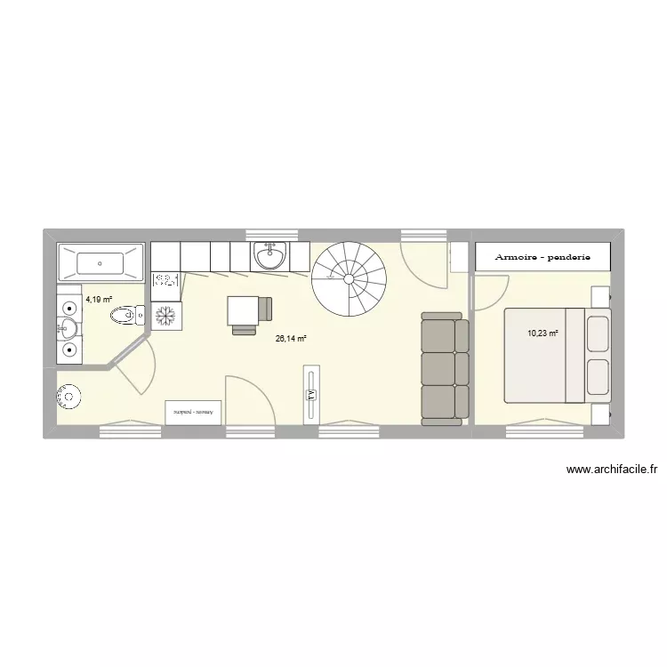 PLAN DE BASE ST GILDAS test 10. Plan de 3 Pièces et 41 m² PLAN DE BASE ST GILDAS test 10. Plan de 3 Pièces et 41 m²