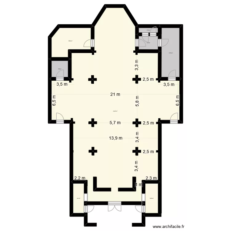 Eglise Charbo. Plan de 