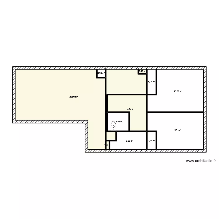 marie 3. Plan de 11 pièces et 64 m²