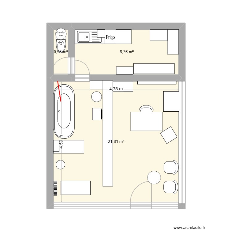 salon. Plan de 0 pièce et 0 m2
