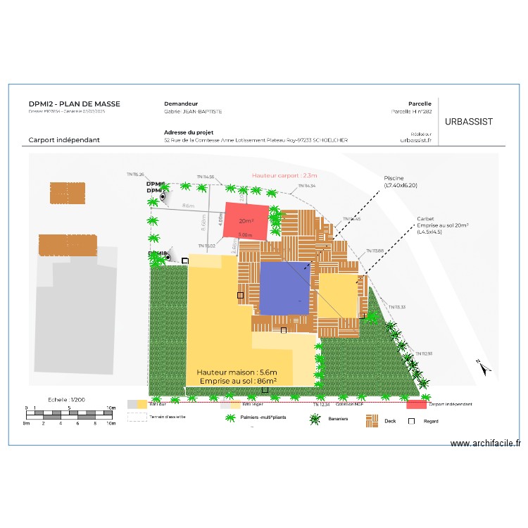 PLAN MASSE COMPLETE. Plan de 0 pièce et 0 m2