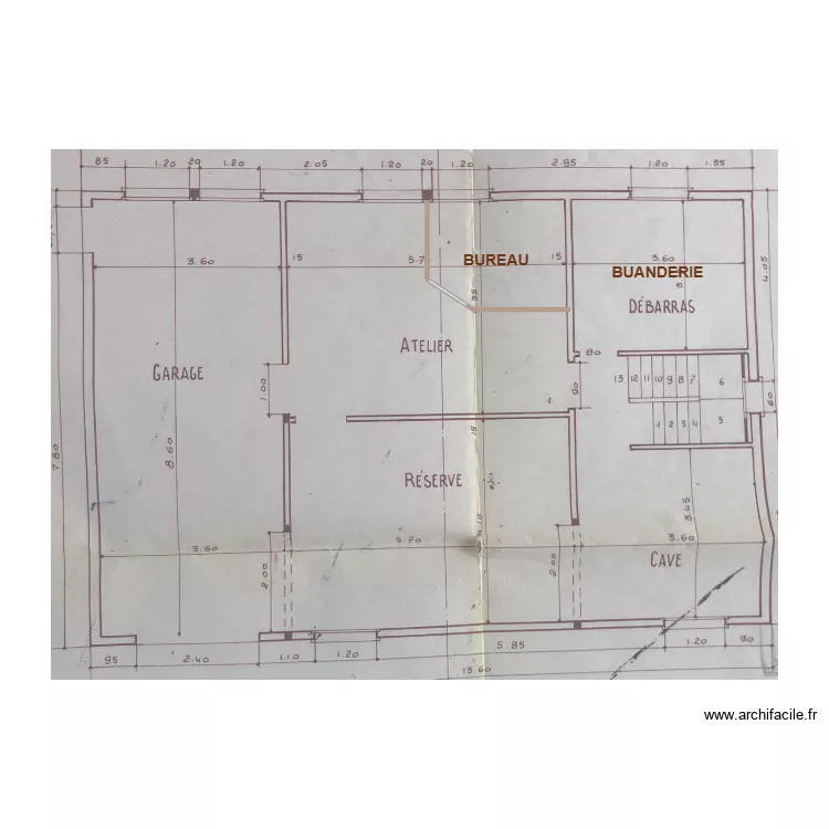 Croquis amiante 440601501 S/sol. Plan de Croquis amiante 440601501 S/sol. Plan de