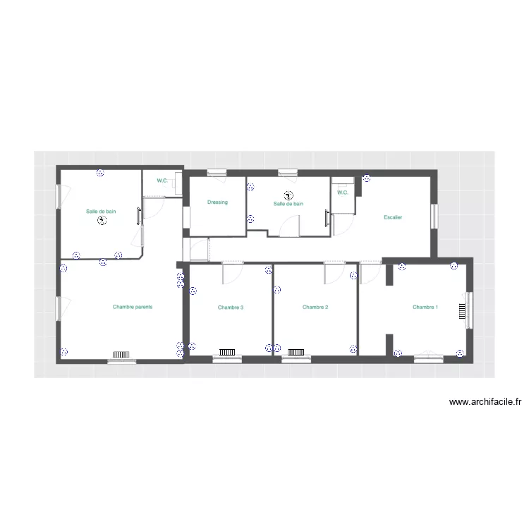 Electricité étage. Plan de Electricité étage. Plan de