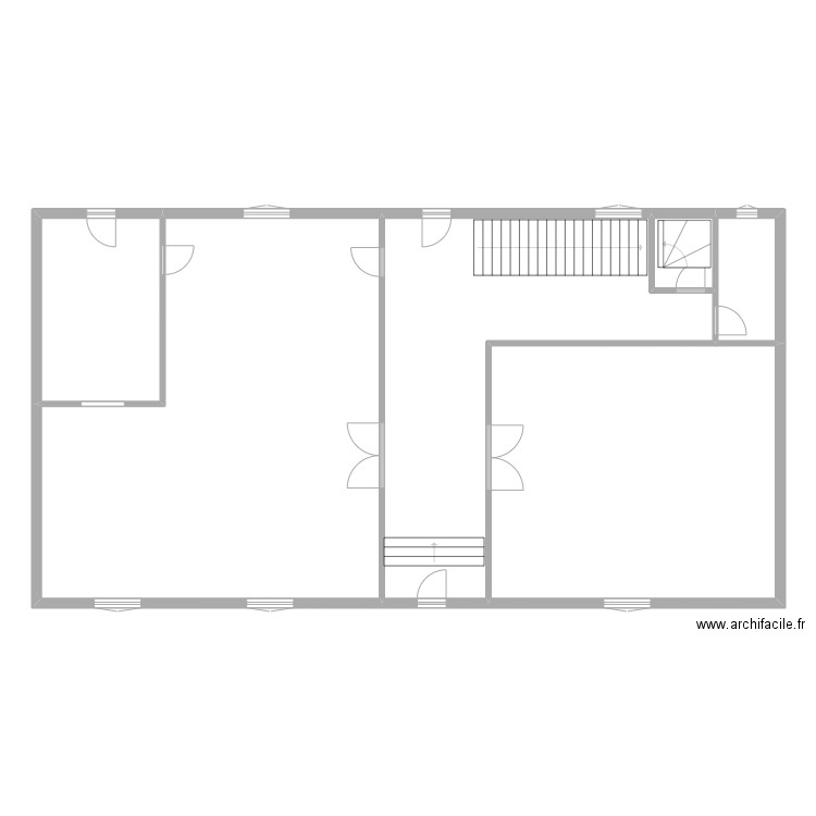 ROUCHET RDC. Plan de 6 pièces et 210 m2