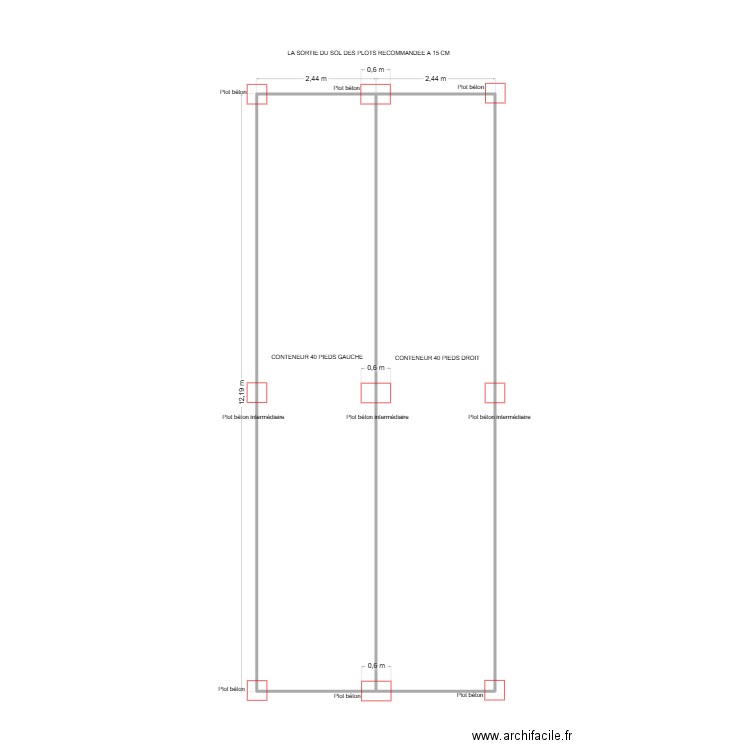 PLOTS LAFIGUE. Plan de 2 pièces et 59 m2