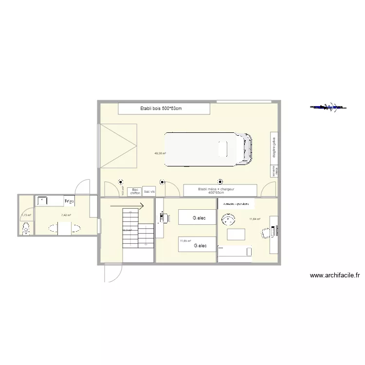 plan hangar v4 esc gauche 2 local 360 4m meca. Plan de 