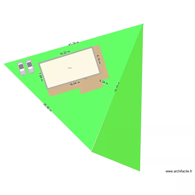 PARCELLE. Plan de 1 Pièce et 118 m² PARCELLE. Plan de 1 Pièce et 118 m²