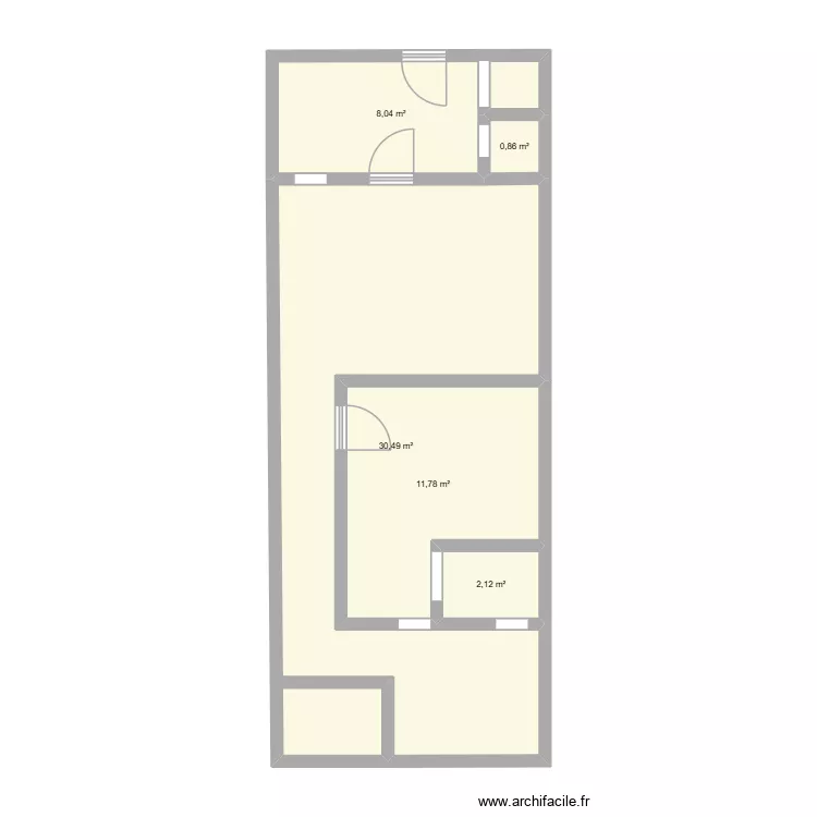 f 2 2 agboville. Plan de 5 Pièces et 53 m²