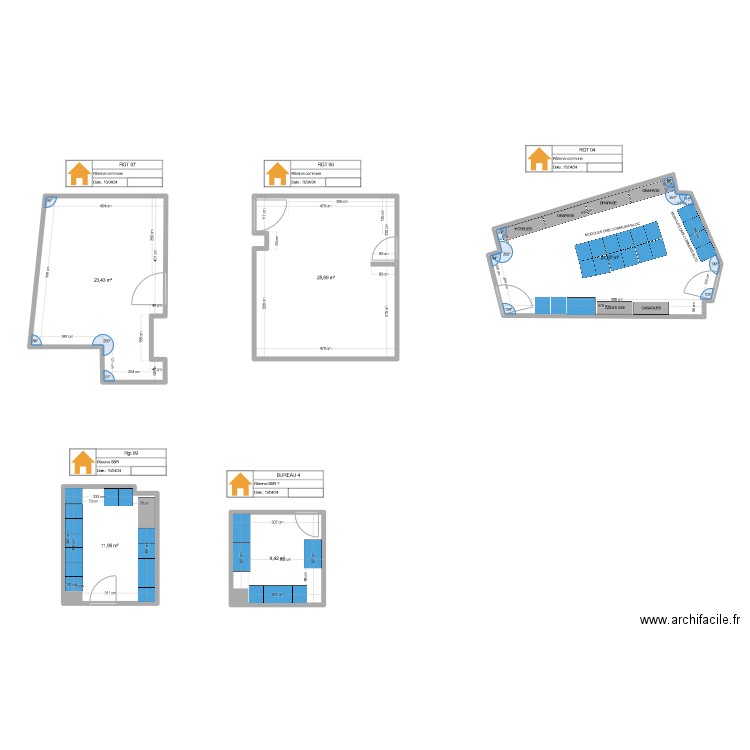 PLAN N2. Plan de 5 pièces et 99 m2