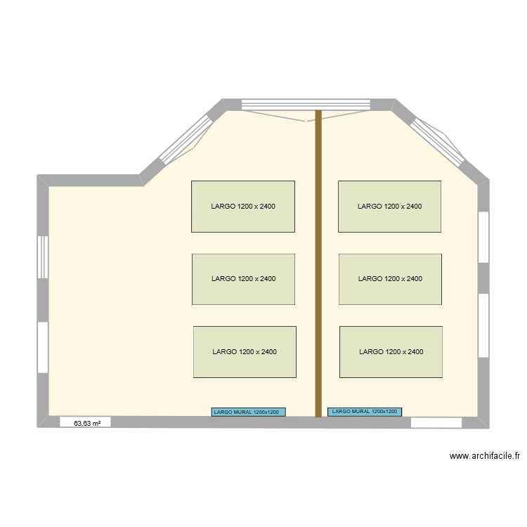 REFECTOIRE - PARTIE DES PETITS. Plan de 1 pièce et 64 m2