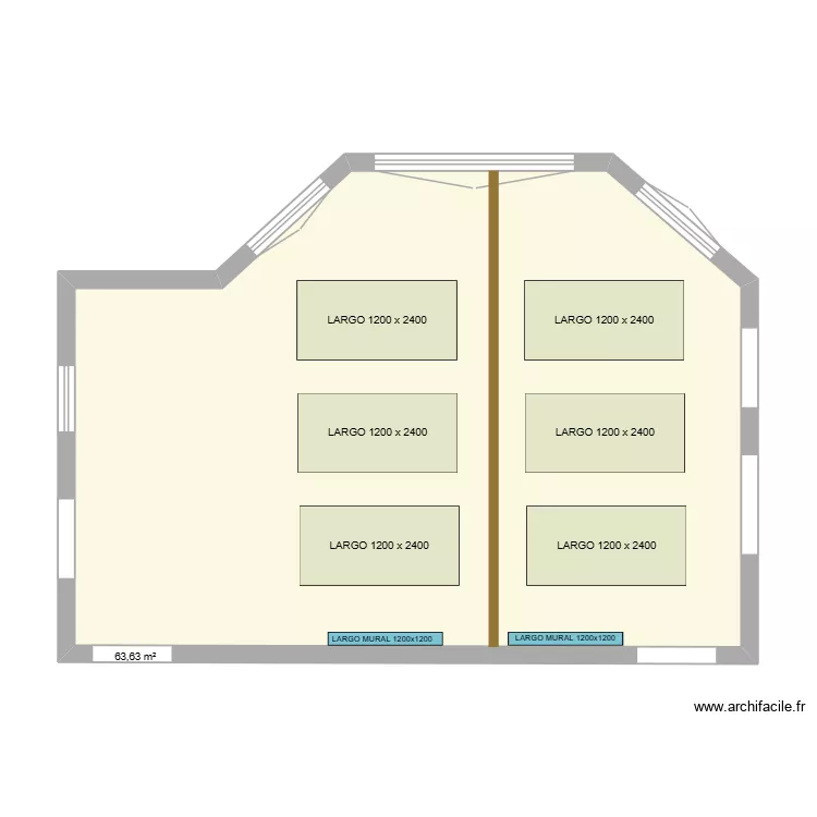 REFECTOIRE - PARTIE DES PETITS. Plan de 