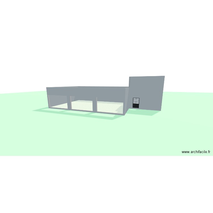 atelier. Plan de 2 pièces et 180 m2