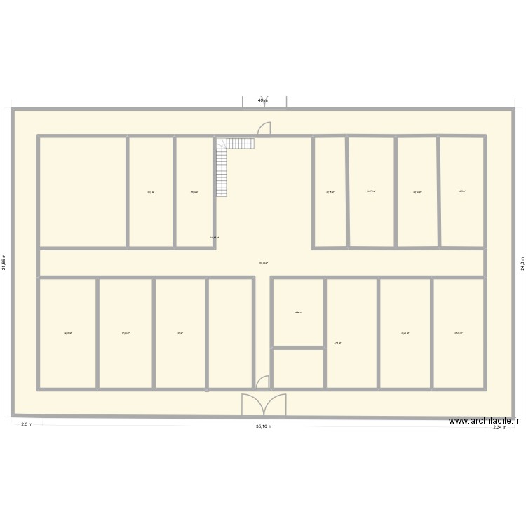 CSS. Plan de 15 pièces et 1628 m2