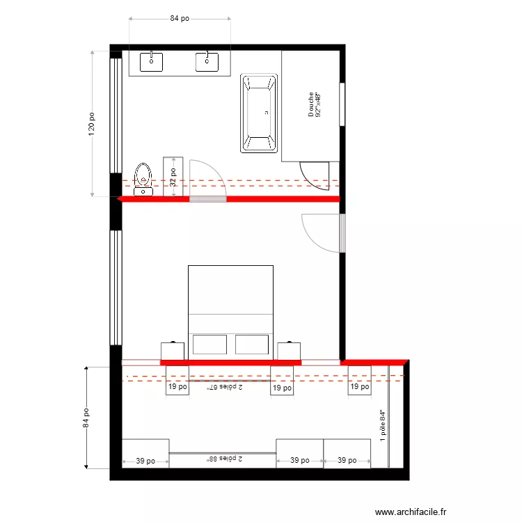 Katherine &eacute;tage 2. Plan de 