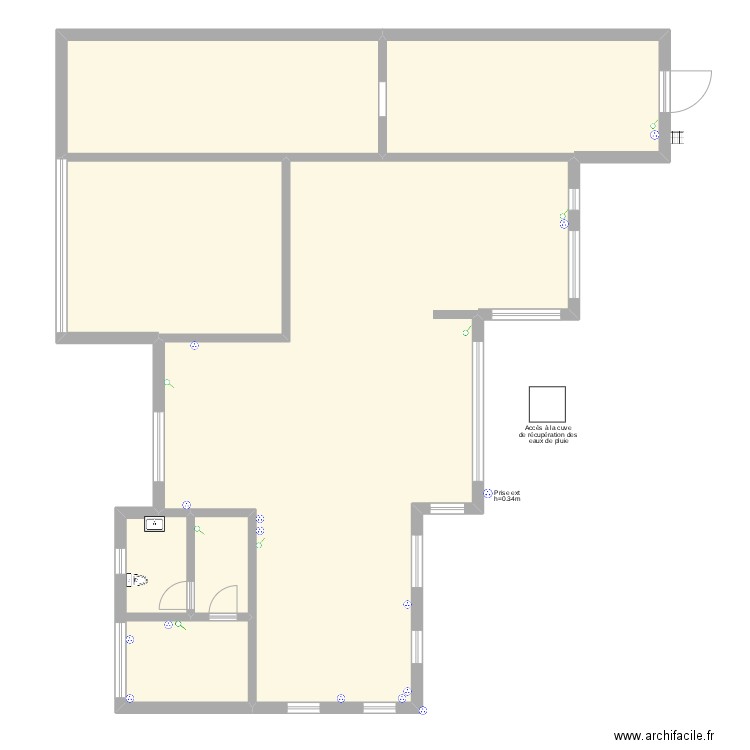 Plan-Buckel. Plan de 6 pièces et 208 m2